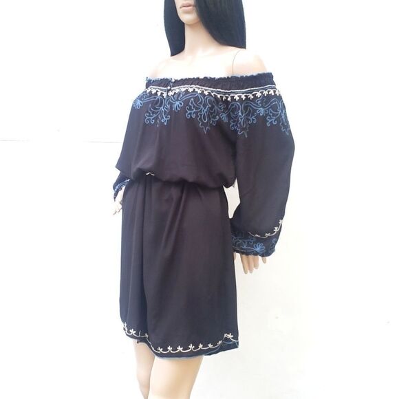 Lucky Brand Boho Embroidered Dress M - Picture 4 of 4